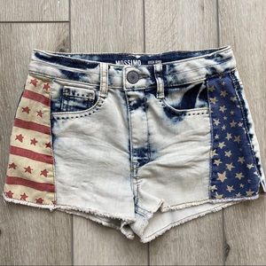 Missimo Supply Co High Rise Patriotic USA Shorts 3